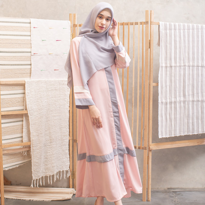 Kamilah Dress (Gamis Syari Wanita) Peach