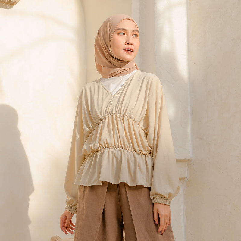 Kenura Blouse Nude Cream