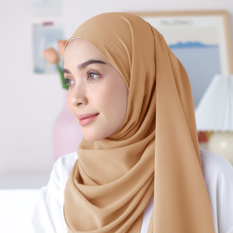 Bawal Shawl (Pashmina Ceruti Babydoll) Dove Caramel