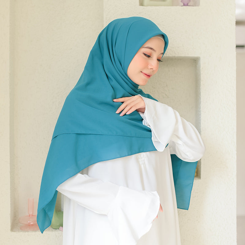 Detaa Square Syari (Hijab Segiempat Syari) Blue Tosca