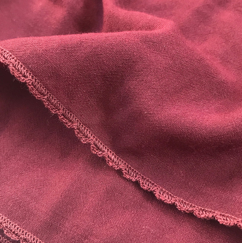 Embroidery Signature Shawl Burgundy