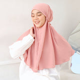 Biyya Instan (Bergo Crinkle) Pink Pastel