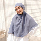 Biyya Instan (Bergo Crinkle) Steel Blue