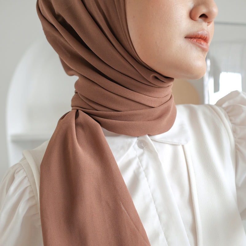 Bawal Shawl (Pashmina Ceruti Babydoll) Dark Brown