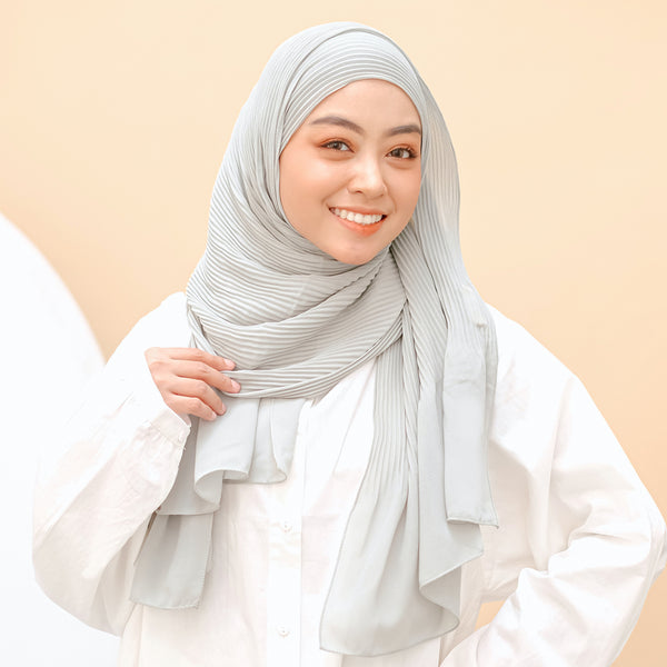 Bawal Pleats Shawl (Pashmina Plisket) Soft Sage