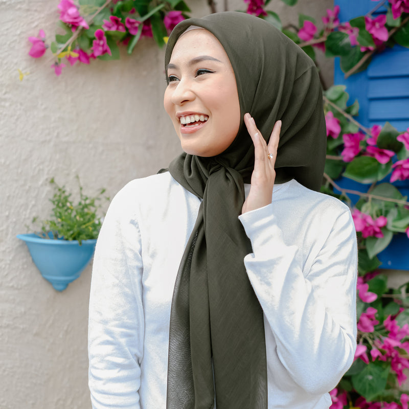 Seza Square (Hijab Paris Premium) Dark Green