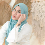 Waffle Shawl Sky Blue
