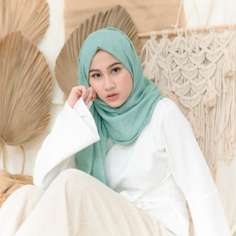 Waffle Shawl Green Tea