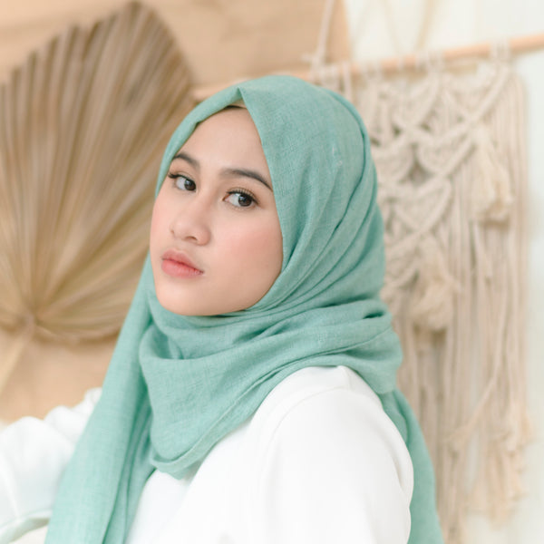 Waffle Shawl Green Tea