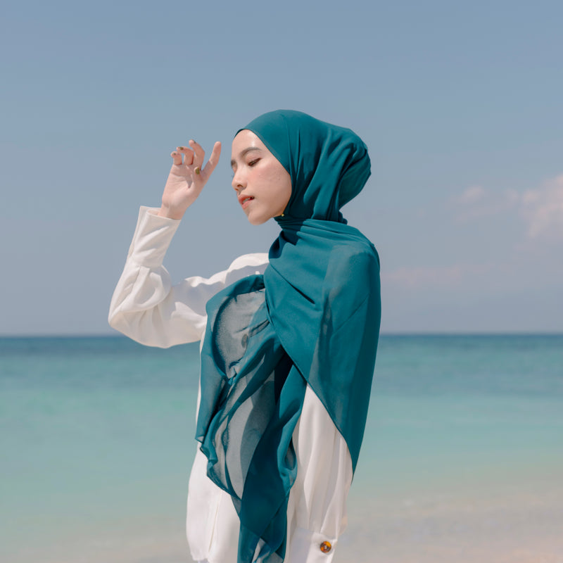 Bawal Shawl (Pashmina Ceruti Babydoll) Green Tosca