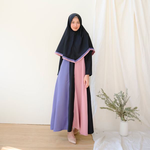 Kaira Dress (Gamis Syari Wanita) Plum Guava