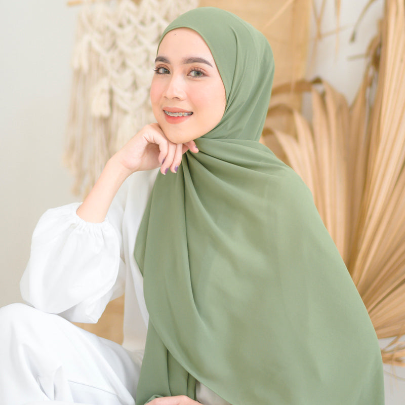 Bawal Shawl (Pashmina Ceruti Babydoll) Avocado