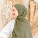 Bawal Shawl (Pashmina Ceruti Babydoll) Dove Army