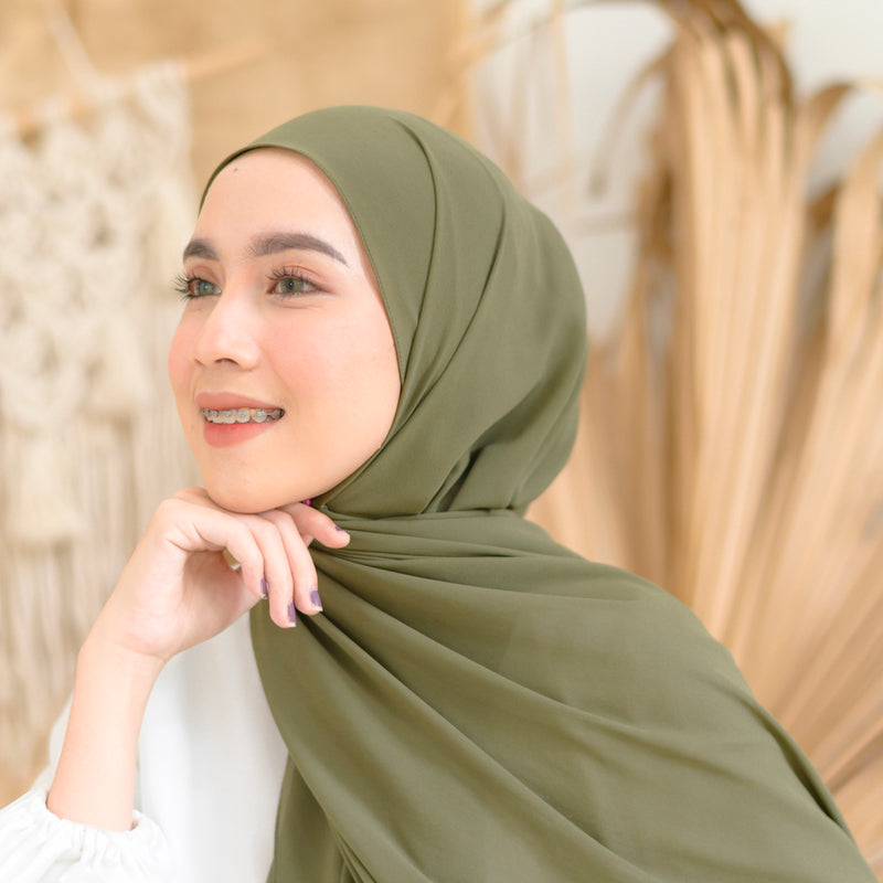 Bawal Shawl (Pashmina Ceruti Babydoll) Dove Army