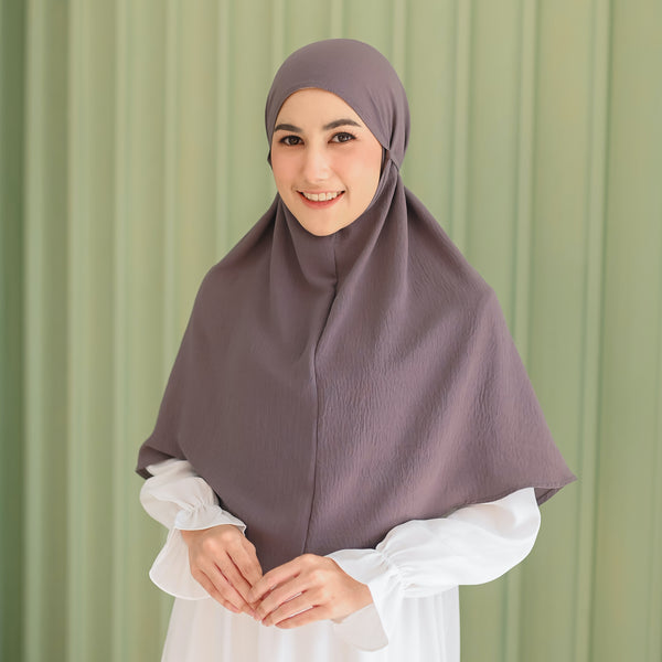 Biyya Instan (Bergo Crinkle) Stone Grey