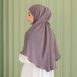 Biyya Instan (Bergo Crinkle) Stone Grey