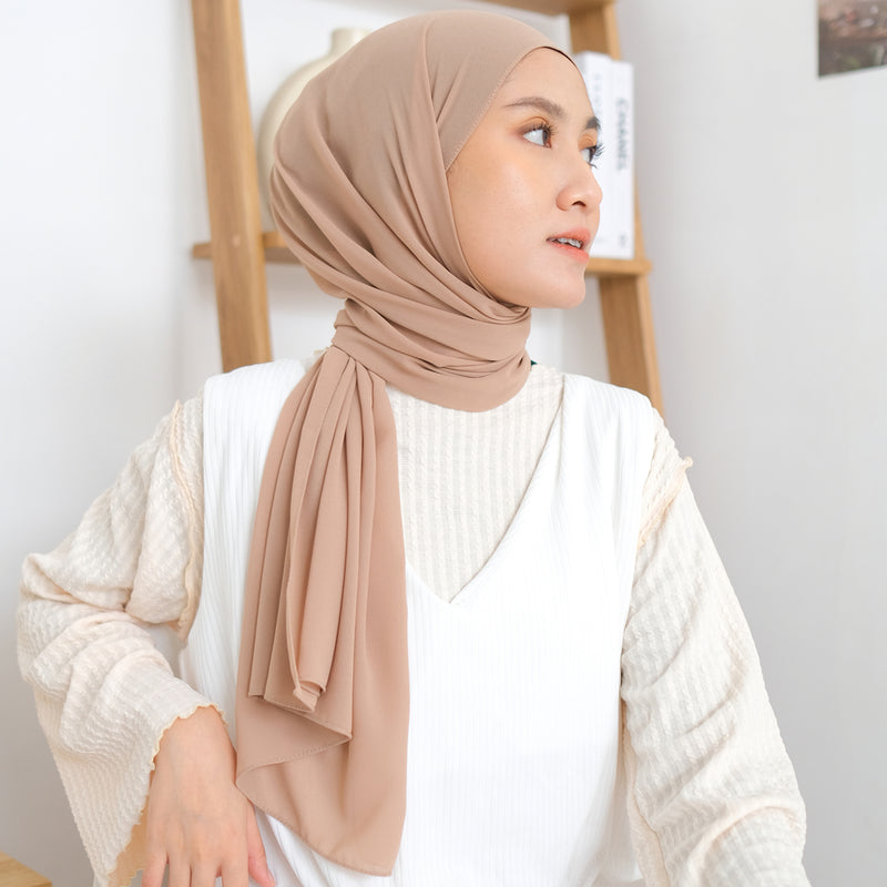 Bawal Shawl (Pashmina Ceruti Babydoll) Tan