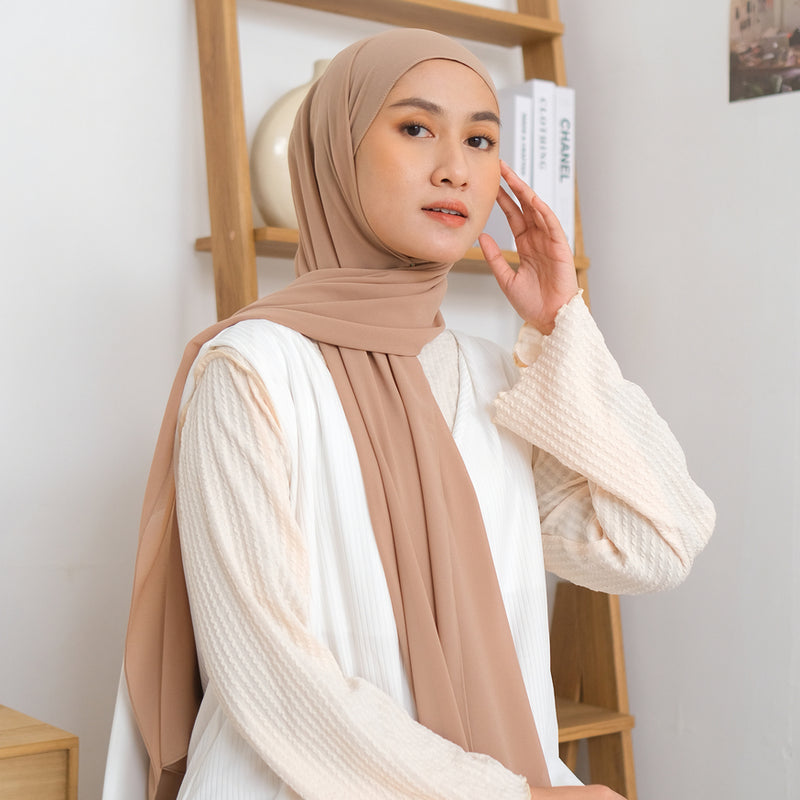 Bawal Shawl (Pashmina Ceruti Babydoll) Tan