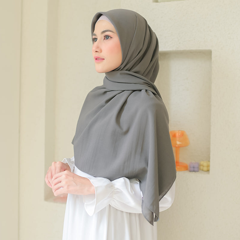 Detaa Square Syari (Hijab Segiempat Syari) Dark Grey