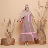 Kamilah Dress (Gamis Syari Wanita) Brownie