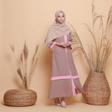 Kamilah Dress (Gamis Syari Wanita) Brownie