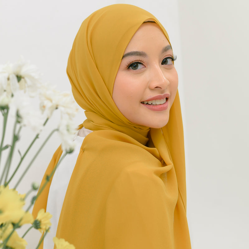 Bawal Shawl (Pashmina Ceruti Babydoll) Mustard