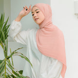 Bawal Pleats Shawl (Pashmina Plisket) Dark Baby Pink