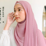 Bawal Pleats Shawl (Pashmina Plisket) Soft Purple