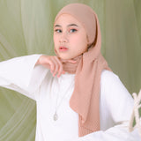 Ayra Pleats Shawl (Pashmina Full Plisket) Light Coral