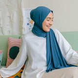 Numa Shawl (Pashmina Jersey) Medium Blue