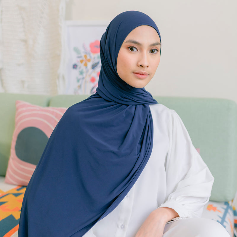 Numa Shawl (Pashmina Jersey) Navy