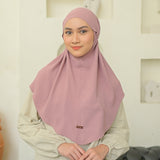 Biyya Instan Lasercut (Bergo Crinkle) Dark Nude Pink