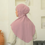 Biyya Instan Lasercut (Bergo Crinkle) Dark Nude Pink