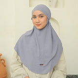 Biyya Instan Lasercut (Bergo Crinkle) Dove grey