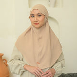 Biyya Instan Lasercut (Bergo Crinkle) Nude Cream