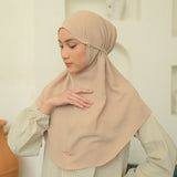 Biyya Instan Lasercut (Bergo Crinkle) Nude Cream