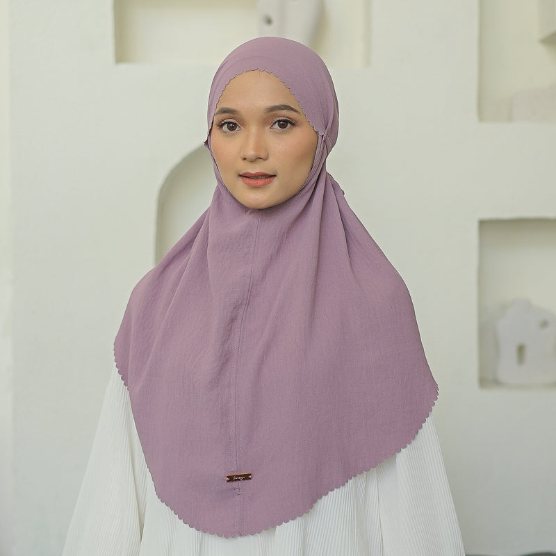 Biyya Instan Lasercut (Bergo Crinkle) Tea Rose