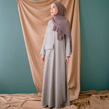 Laraya Dress (Gamis Syari Wanita) Dove Grey