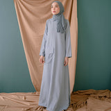 Laraya Dress (Gamis Syari Wanita) Grey