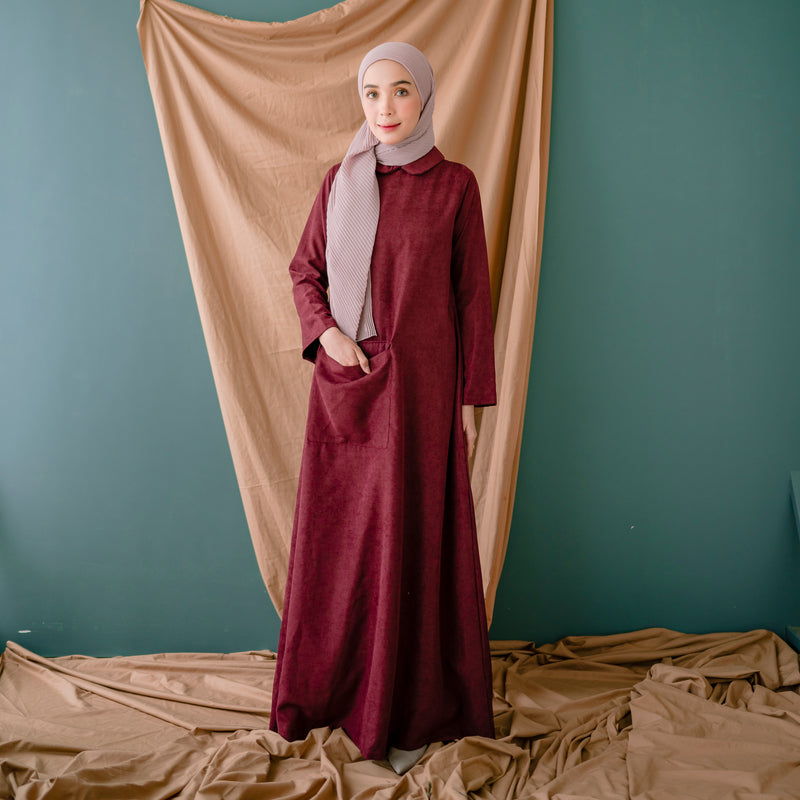 Laraya Dress (Gamis Syari Wanita) Maroon