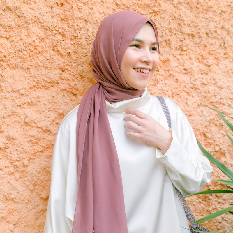 Bawal Shawl (Pashmina Ceruti Babydoll) Dusty Purple