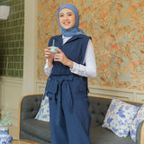 Kumi Set Navy (One Set Linen) Ukuran L