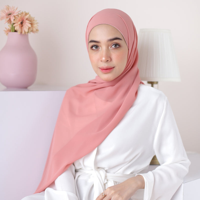 Bawal Inner Shawl Dark Baby Pink