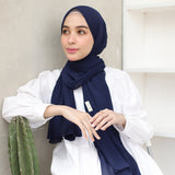 Bawal Pleats Shawl (Pashmina Plisket) Navy