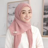 Haraa Pleats Square (Segiempat Voal Plisket) Peach Pearl