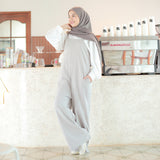 Lilac Linen Jumpsuit Light Grey