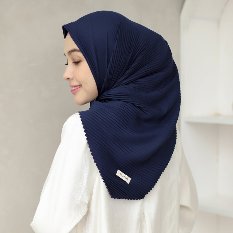 Geya Pleats Square (Segiempat Plisket) Navy