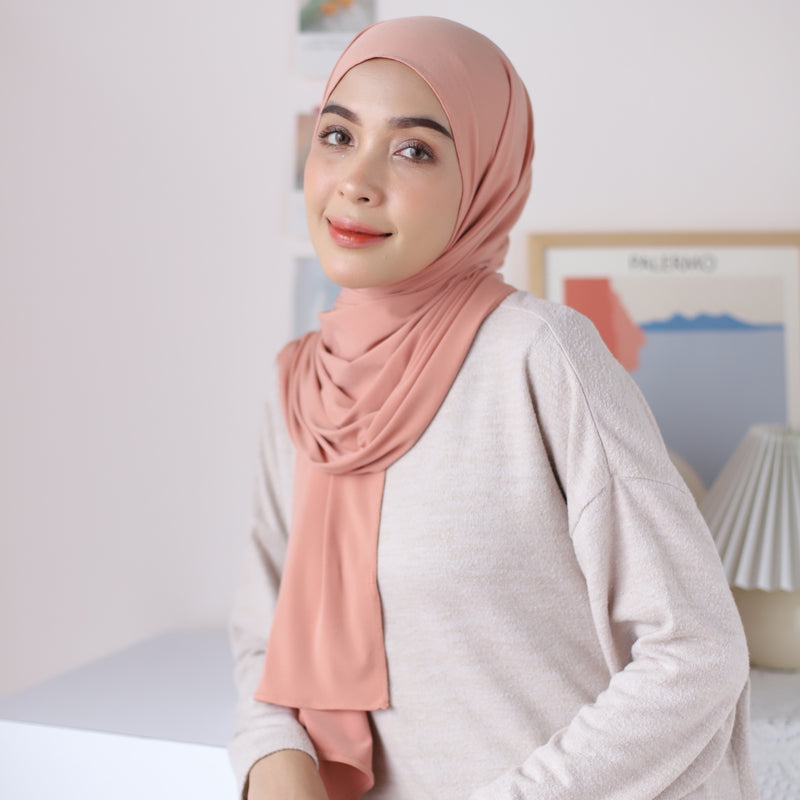 Numa Shawl (Pashmina Jersey) Soft Orange