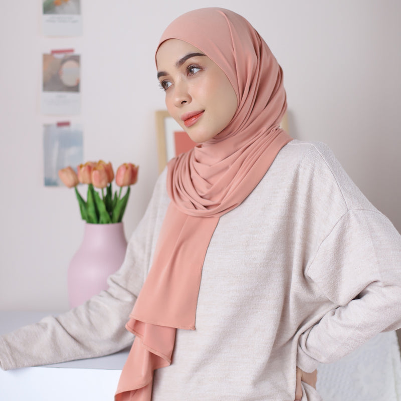 Numa Shawl (Pashmina Jersey) Soft Orange