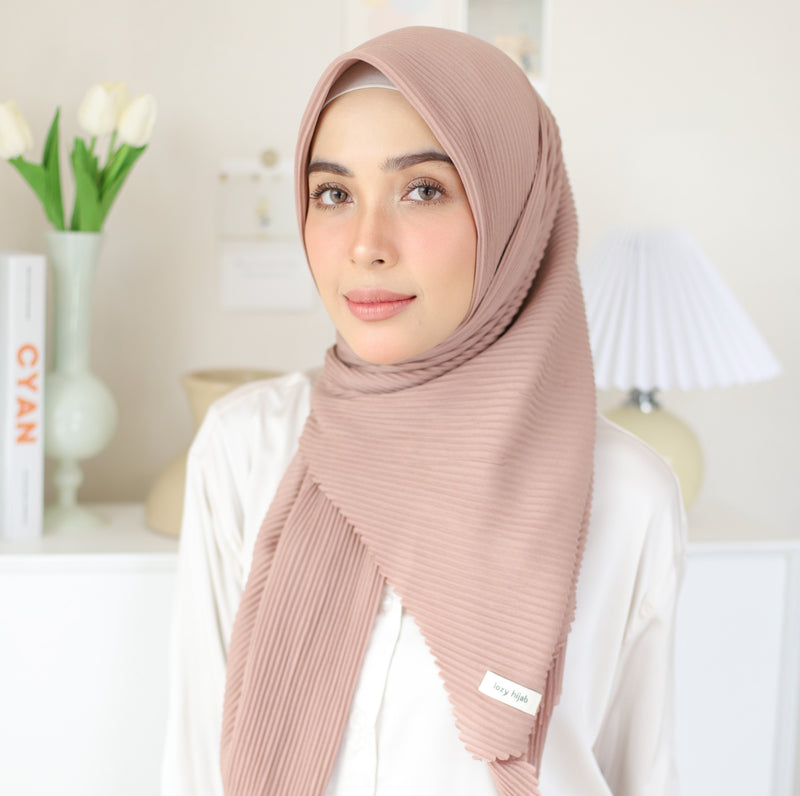 Haraa Pleats Square (Segiempat Voal Plisket) Beige